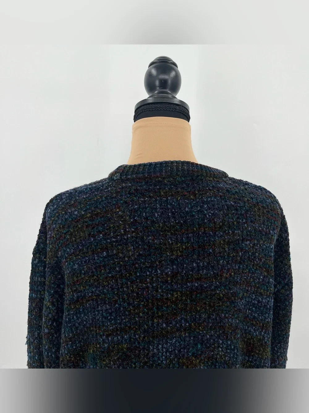 Vintage JHANEBARNES Fisherman Grandpa Core Speckled Wool Blend knit Sweater M